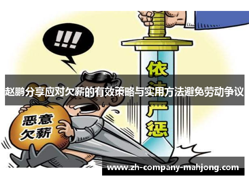 赵鹏分享应对欠薪的有效策略与实用方法避免劳动争议 赵鹏分享应对欠薪的有效策略与实用方法避免劳动争议
